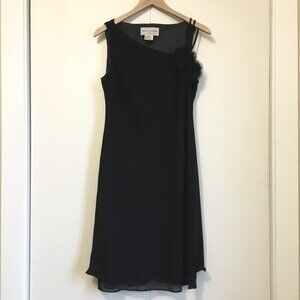 Vintage Evan-Picone Elegant Gothic Prom Corsage Drop Waist Dress Size 12